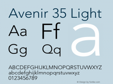 Avenir-Light 001.001图片样张