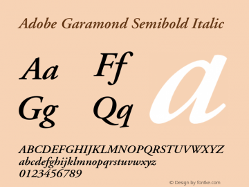 AGaramond-SemiboldItalic 001.003图片样张