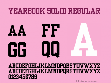 YearbookSolid-Regular Version 1.000图片样张