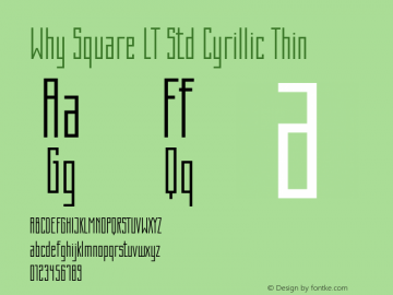 WhySquareLTStd-CyrThin Version 1.200;PS 001.002;hotconv 1.0.38图片样张