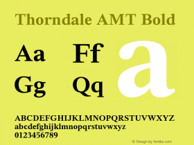 ThorndaleAMT-Bold OTF 1.007;PS 001.000;Core 1.0.32;makeotf.lib1.4.3831图片样张