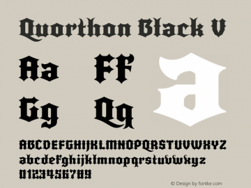 Quorthon-BlackV Version 1.000;hotconv 1.0.109;makeotfexe 2.5.65596图片样张