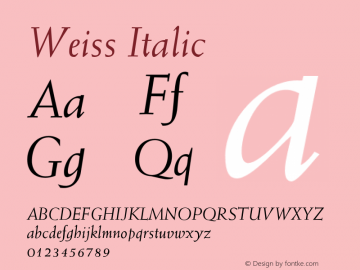 Weiss-Italic 001.000图片样张