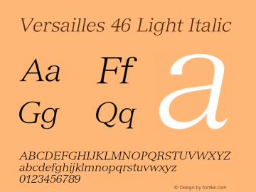 Versailles-LightItalic 001.003图片样张