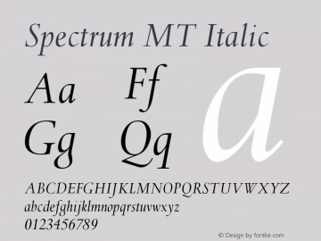 SpectrumMT-Italic 001.000图片样张