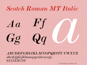 ScotchRomanMT-Italic 001.000图片样张