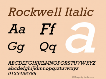 Rockwell-Italic 001.000图片样张