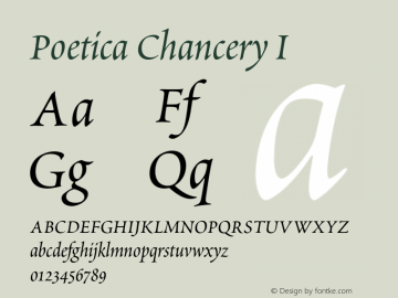 Poetica-ChanceryI 001.000图片样张
