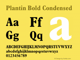 Plantin-BoldCondensed 001.002图片样张