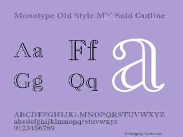 MonotypeOldStyleMT-BoldOut 001.000图片样张