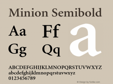 Minion-Semibold 001.001图片样张