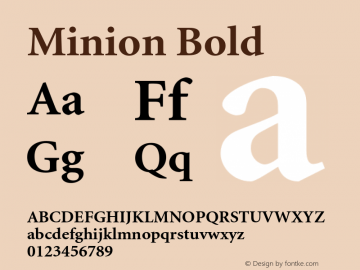 Minion-Bold 001.001图片样张