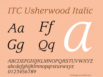 Usherwood-BookItalic 001.000图片样张