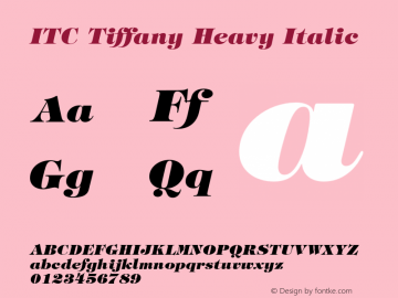 Tiffany-HeavyItalic 001.002图片样张