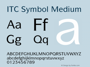 ItcSymbol-Medium 001.000图片样张