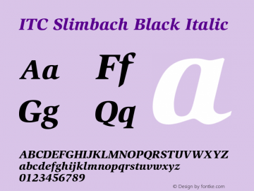 Slimbach-BlackItalic 001.000图片样张