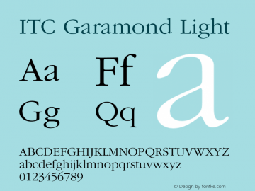 Garamond-Light 001.005图片样张