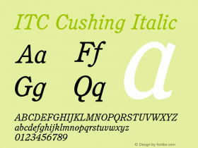 Cushing-BookItalic 001.000图片样张