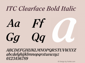 Clearface-BoldItalic 001.001图片样张