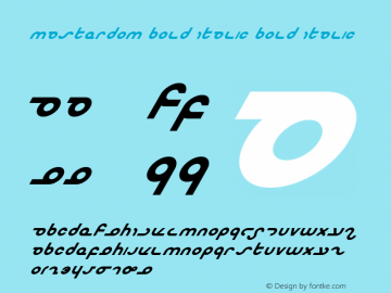 Masterdom Bold Italic Bold Italic 1图片样张