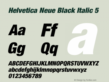 HelveticaNeue-BlackItalic5 001.000图片样张