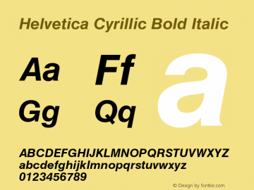 HelveticaCyr-BoldInclined 001.000图片样张