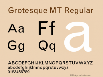 GrotesqueMT 001.000图片样张