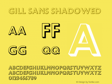 GillSans-Shadowed 001.000图片样张