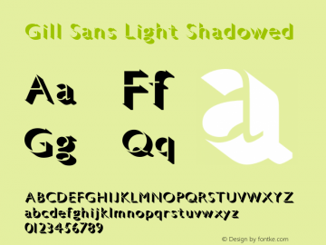 GillSans-LightShadowed 001.000图片样张