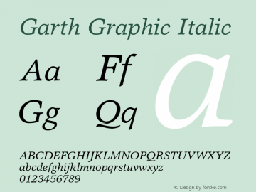 GarthGraphic-Italic 001.000图片样张