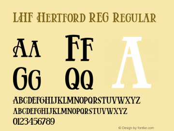 LHF Hertford REG Regular 1/8.20.02 Font Sample