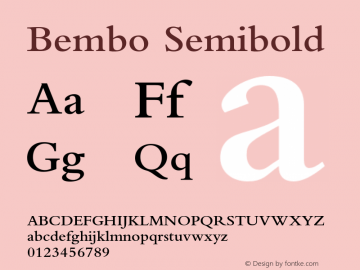 Bembo-Semibold 001.000图片样张