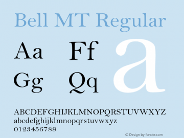 BellMT-Regular 001.004图片样张