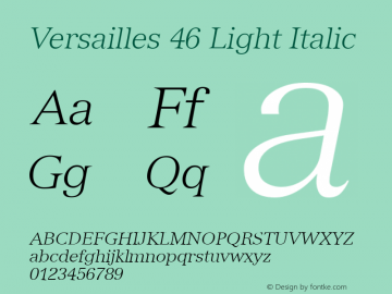 Versailles 46 Light Italic 001.003图片样张