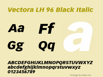 Vectora LH 96 Black Italic 001.000图片样张