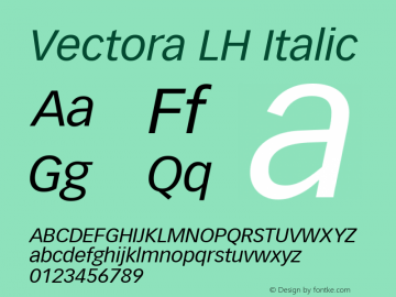 Vectora LH 56 Italic 001.000图片样张