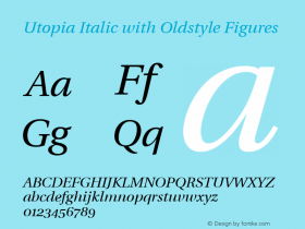 Utopia Italic with Oldstyle Figures 001.002图片样张