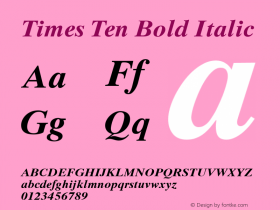 Times Ten Bold Italic 001.003图片样张