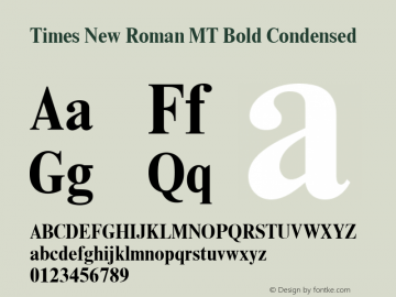 Times New Roman MT Bold Condensed 001.001图片样张