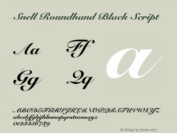 Snell Roundhand Black Script 001.001图片样张