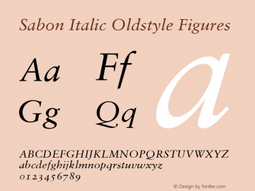 Sabon Italic Oldstyle Figures 001.000图片样张
