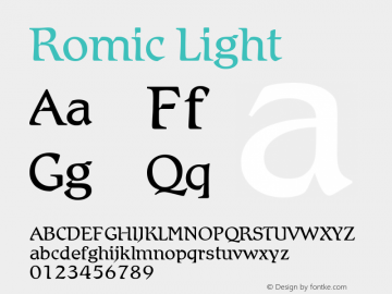 Romic Light 001.000图片样张