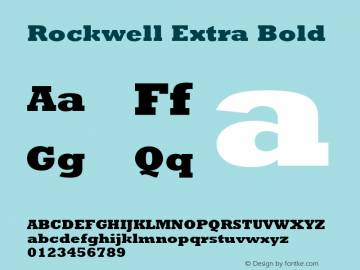 Rockwell Extra Bold 001.000图片样张