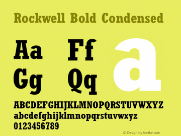 Rockwell Bold Condensed 001.000图片样张