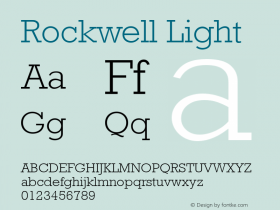 Rockwell Light 001.000图片样张