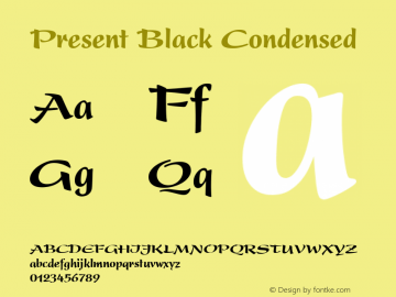 Present Black Condensed 001.000图片样张