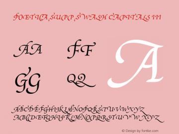 Poetica Supp Swash Capitals III 001.000图片样张