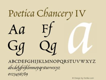 Poetica Chancery IV 001.000图片样张