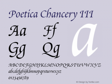 Poetica Chancery III 001.000图片样张