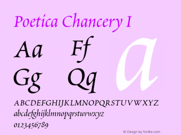 Poetica Chancery I 001.000图片样张